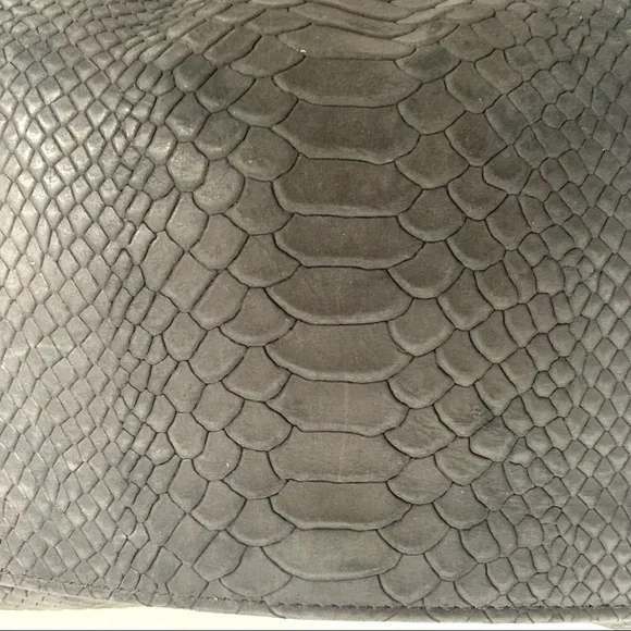 Gigi New York Embossed Python Leather Envelope Bag - Picture 4 of 9